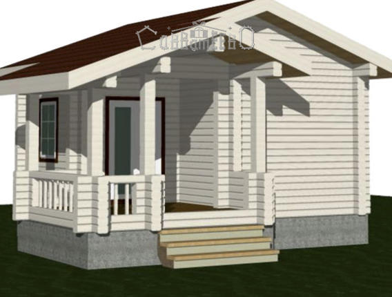 Баня 6 на 6 из бруса БН-14 Баня 6 на 6 из бруса БН-14