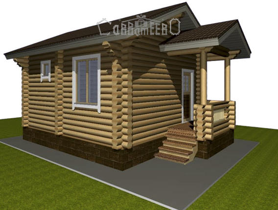 Баня из бревна 5 на 7 БН-11 Баня из бревна 5 на 7 БН-11