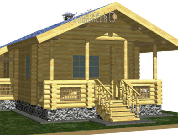 Баня из бревна 6,58х9,78 БН-23 Баня из бревна 6,58х9,78 БН-23