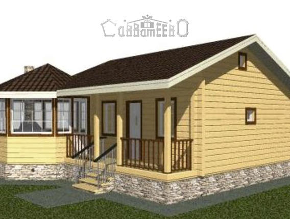 Баня из бревна БН-26 Баня из бревна БН-26