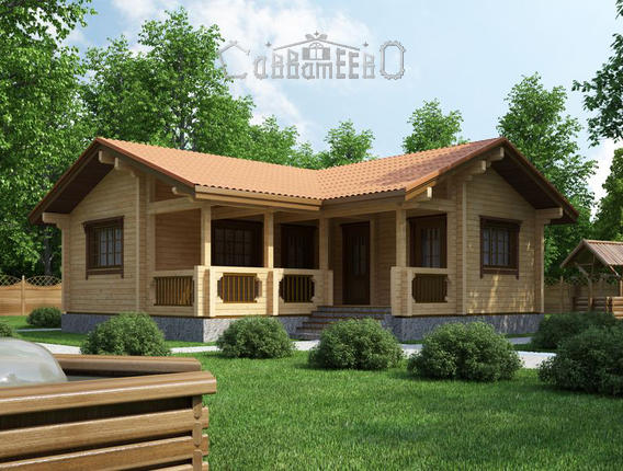 Баня из бруса 9 на 9 БН-17 Баня из бруса 9 на 9 БН-17