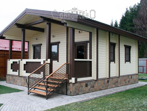 Баня из профилированного бруса 7,5х5 БН-19 Баня из профилированного бруса 7,5х5 БН-19