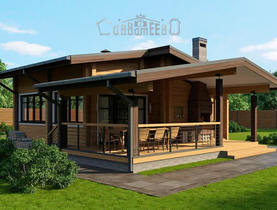 Баня из бруса 9,6х9 м БН-21 Баня из бруса 9,6х9 м БН-21