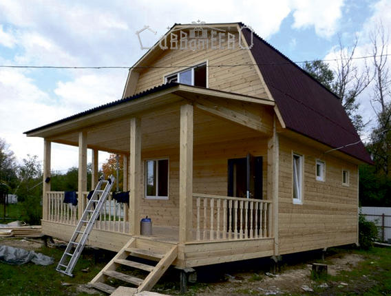 Баня двухэтажная 6 на 7 брус БН-22 Баня двухэтажная 6 на 7 брус БН-22