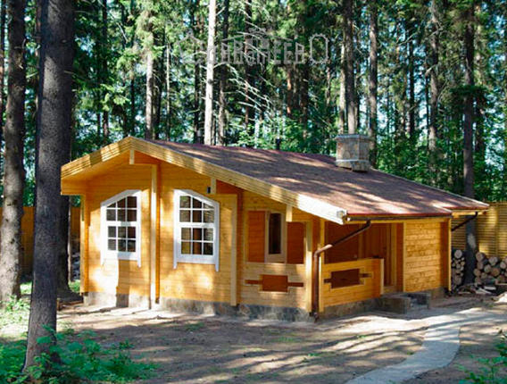 Проект бани из бруса 7x7 БН-33 Проект бани из бруса 7x7 БН-33