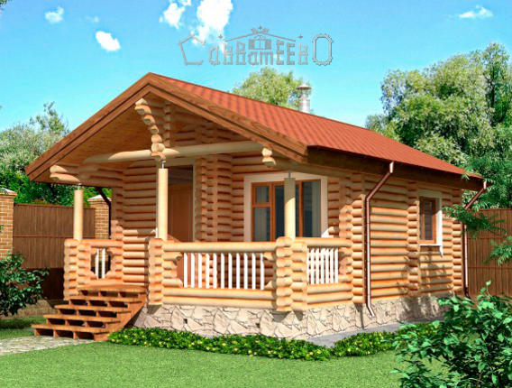 Баня из бревна БН-7 Баня из бревна БН-7