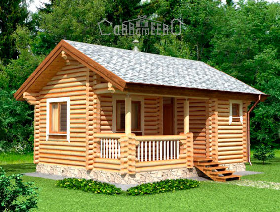 Баня из бревна 6 на 5 БН-9 Баня из бревна 6 на 5 БН-9