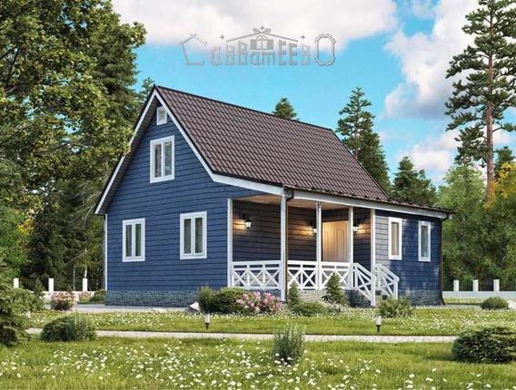 Дом из бруса 6х9 с мансардой Э-06 Дом из бруса 6х9 с мансардой Э-06