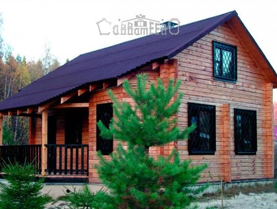 Дом из профилированного бруса 7,8х8,5 с мансардой Э-07